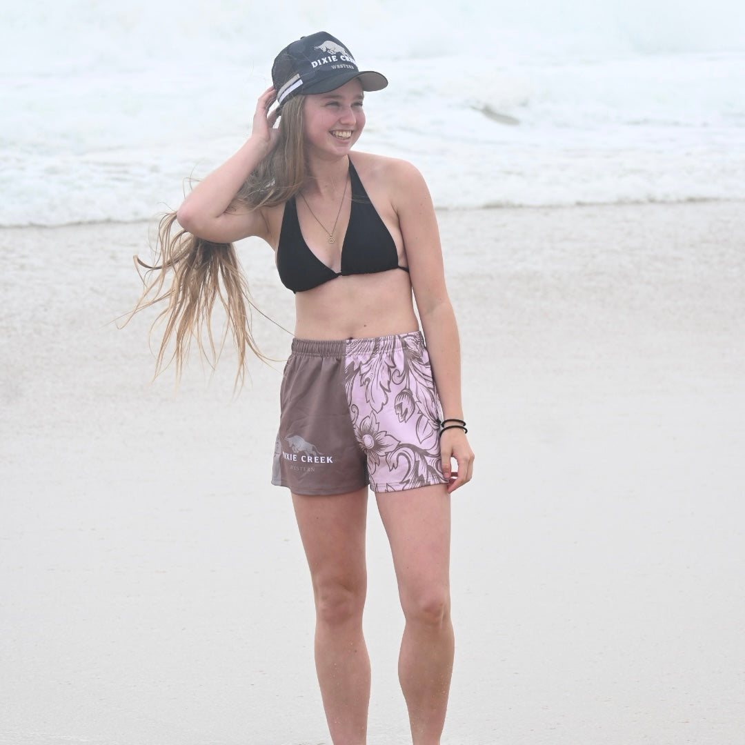 Dusty Rose Footy Shorts