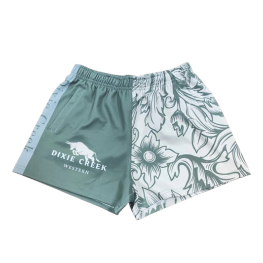 Dusty Sage Footy Shorts